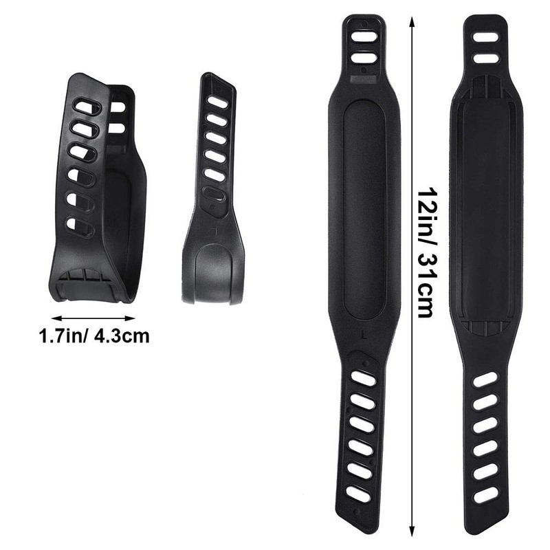 6Pcs Exercise Bike Pedal Straps, Heavy Duty Adjustable Length Universal