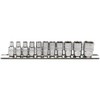 Draper 16488 1/4-Inch Square Drive Imperial 11 Piece Sockets on