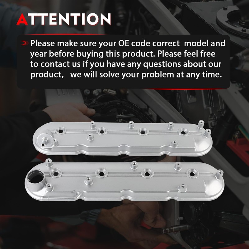 12642655 Engine Valve Cover Set Compatible With Chevy Silverado V8