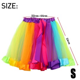 AIMALL Girl Rainbow Tutu Skirt Ballet Dancewear Princess Costume Tulle for Party Dressup and Dance Performance