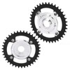 38T 104 BCD Electric Bike Chainring and Adapter Aluminum Alloy