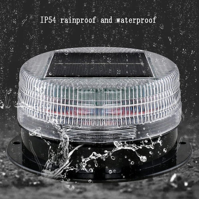 Solar LED Beacon Light Emergency Warning Strobe Light with Magnetic