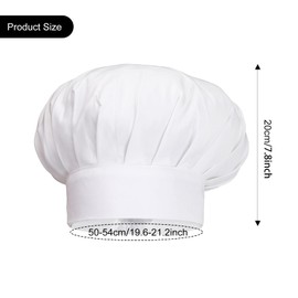 3 Pack Kids Chef Hats, Adjustable White Elastic Cotton Chef Caps for Cooking, Baking, Parties, School, and Home - Perfect for Little Chefs!