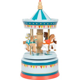 Small Foot Musical Box Horse Carousel Circus Wooden Decoration for Children's Room with Beautiful Sleep Music, 12321 10156, Multi-Colour, zzzz-s