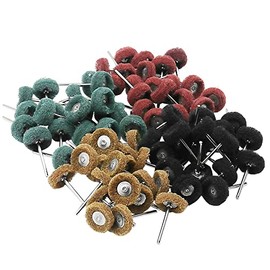 BE-TOOL Wire Brushes, 80pcs PolishingWheels Abrasive Buffs Polishing Compound Buffing Wheels Set Rotary Tool