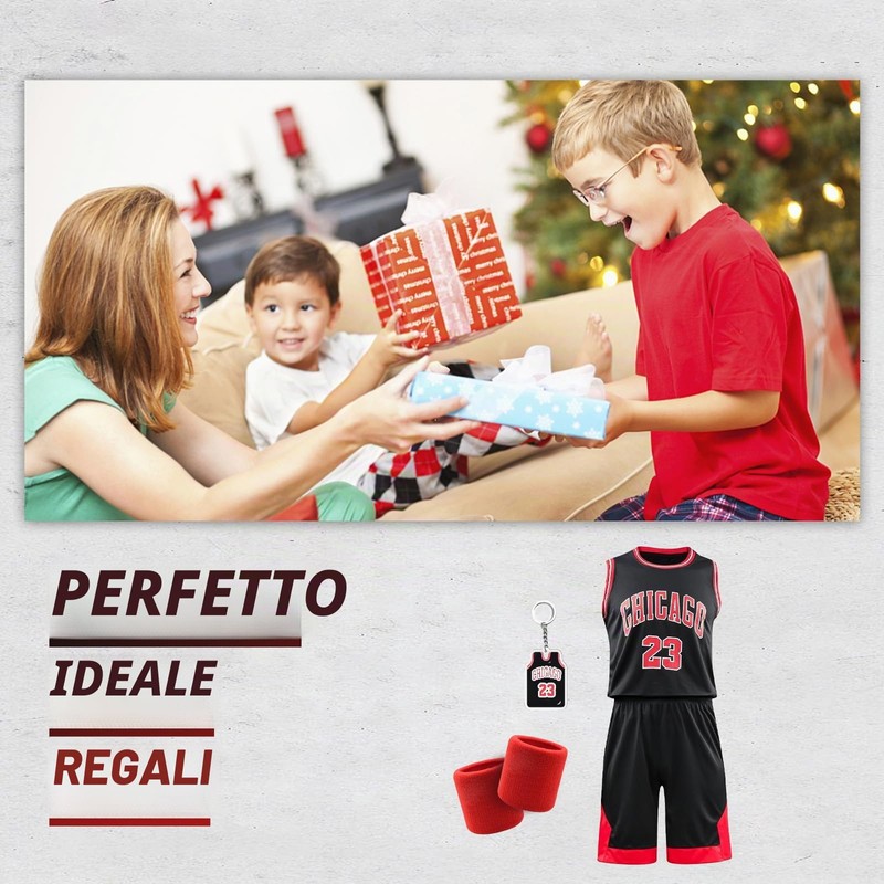 Pardofelis Maglia e pantaloncini da basket per ragazzi, ad asciugatura