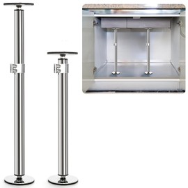 Kingrol 2-Pack Stainless Steel Undermount Sink Brackets, 17.7"-29.5" Adjustable Sink Support Legs with 330LB Capacity, No-Drill Installation for Kitchen & Bathroom Sinks