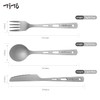 TiTo Titanium Cutlery Set Outdoor Camping Ultra Lightweight Tableware Spoon