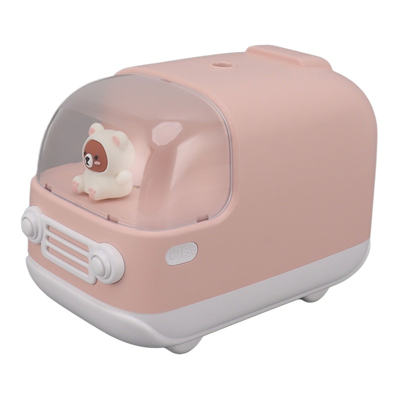 Cute Small Humidifier 350ml Bear Bus Shape USB Charging Portable