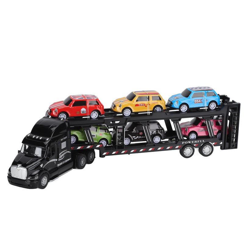 1:48 Carrier Truck Toy Model Alloy Detachable Six Car Kids