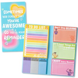Xqumoi Blue to Do List Inspirational Sticky Notes Set You are Awesom Self-Stick Notes Pads Motivational Writing Memo Pads Page Marker School Office Supplies Back to School Teacher Appreciation Gift