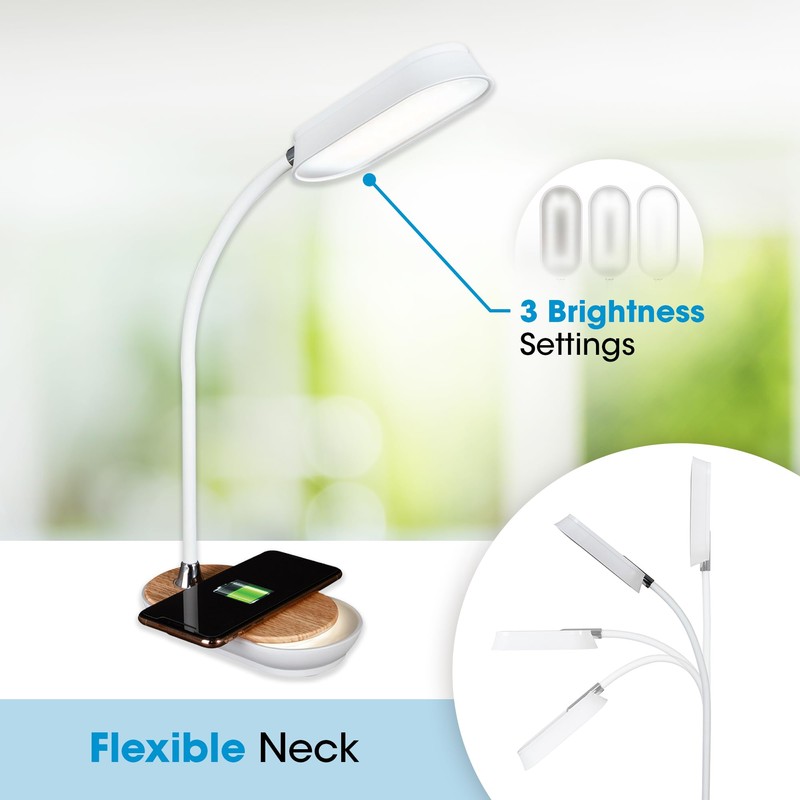 OttLite Inspire LED Desk Lamp with Wireless Charging - ClearSun