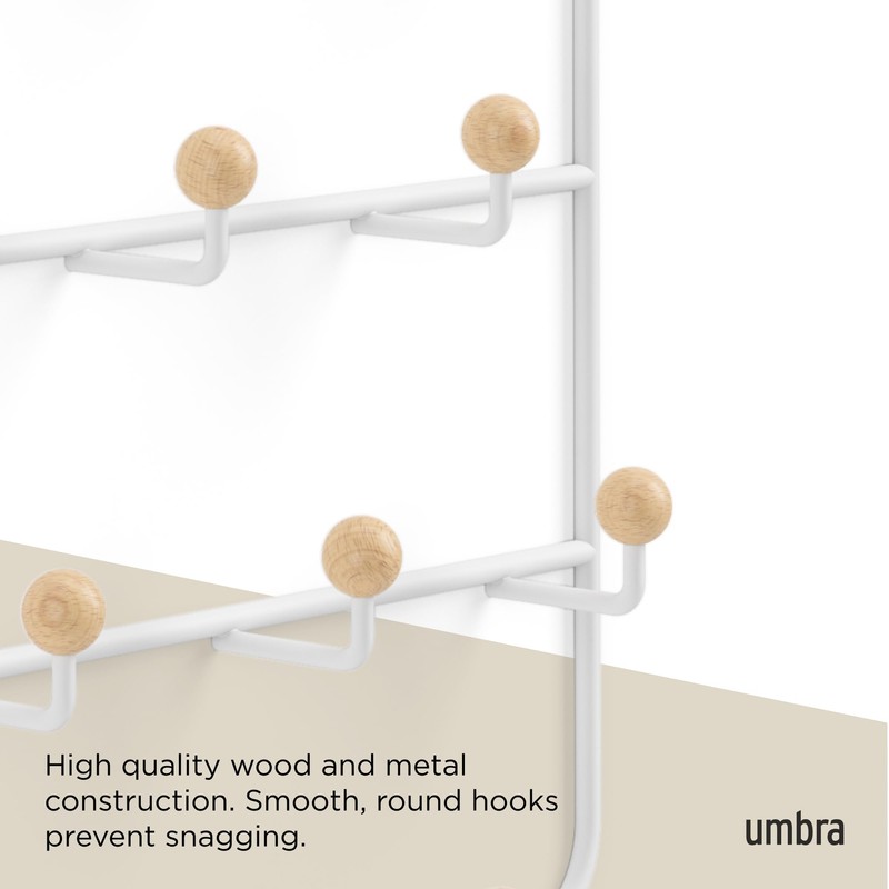 Umbra Estique Over The Door Coat Rack & Multi-Use Organizer,