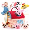 Joyfia Baby-Spielzeug 6-12 Monate, Säugling Soft Scheune Haus mit gefüllten