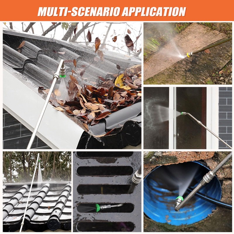 120" Gutter Cleaning Tools From the Ground, Pressure Washer Extension