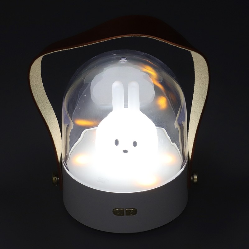 Portable Music Night Light Bedroom Desktop Cute Cartoon Lamp Three