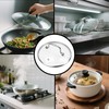 HEVSTIL 8-Inch Tempered Glass Lid – Heat Resistant to 220°C,