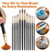 SULIKJHUI 12 Pcs Round Watercolor Brushes, Artist Watercolor Paint Brushes