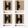 Barn Door Lock, 90/180 Degree Gate Latches, Zinc Alloy Right