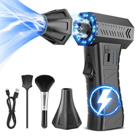 Compressed Air Duster -300000RPM Air Blower Gun Replace Dust Off Canned Air Spray, 8000mAh Battery Keyboard Cleaner Electronic Cleaning Kit, Mini Turbo Jet Dry Blower for PC/Computer/Blaster