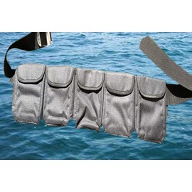 AKM-Scuba Diving Pocket Weight Belt Medium (Black 5 Pocket)