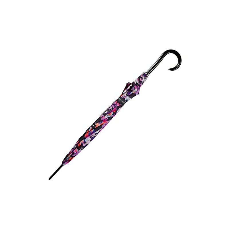 Pierre Cardin Umbrella Women's Automatic Flower Motif, Black