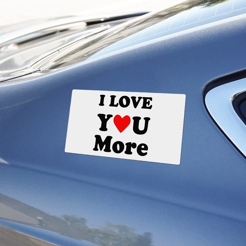 I Love You More with Heart Automotive Car Window Locker