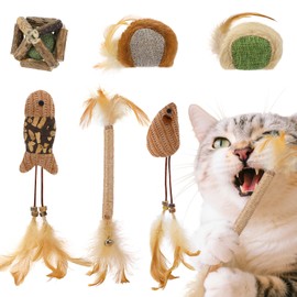 Acostop Catnip Cat Toys for Indoor Cats - 6 Styles Natural Silvervine Chew Toys for Teeth Cleaning, Relief Anxiety and Stress, Reduce Obesity Risk, Ideal for Cat Gifts