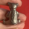 Metal Pewter Mini Memories Bear With Heart And Bow tie