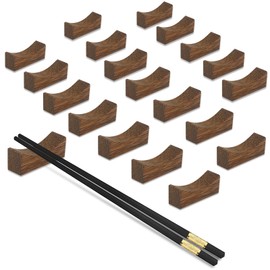 20pcs Quality Chopsticks Rests and Holders for Home Kitchen Hotel Restaurant Dining, Natural Wooden Cutlery Stand Rack Set for Holding Spoons Forks Knives Chop Sticks etc. Neatly and Stably