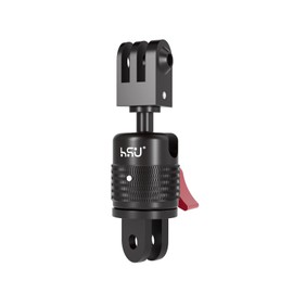HSU 360 Degree Adjustable Adapter for Action Cameras, Aluminium Alloy Camera Mount for Hero 13/12/11/10/9/8/7/6/5/4/3