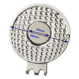 Myartte Golf Ball Marker Hat Clip Poker Chip 0.96 Inch Ball Markers Golf Gift for Men Women Golfer Assorted Pattern Stainless Iron 2 Hat Clip with 2 Golf Marker (Total 4 PCS)