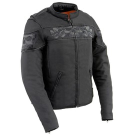 Milwaukee Leather Women's Textile Classic Crossover Motorcycle Riders Jacket - All Year Wear - Medium - Medium