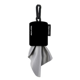 SPUDZ Ultra | Microfiber Cloth Screen Cleaner and Lens Cleaner | Closable Bottom | Black | 6 x 6 Inch (2-Pack)