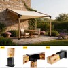 Qrooviiy 15° 4-Way Pegola Bracket Kits,DIY Slant Roof Post Brackets