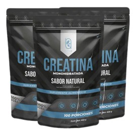Creatina Monohidratada 100% Pura Sin Sabor 3 Pack 500g