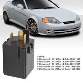 KIMISS Auto Flasher Relay Turn Signal Relay 2 Pin 1W Silver Alloy Working Contact 3A for Accent Elantra Santa Fe Sonata