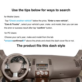 Yiz Dash Cover Mat Custom Fit for Nissan Altima 2005 2006 Dashboard Cover Pad (05-06 Black) J57