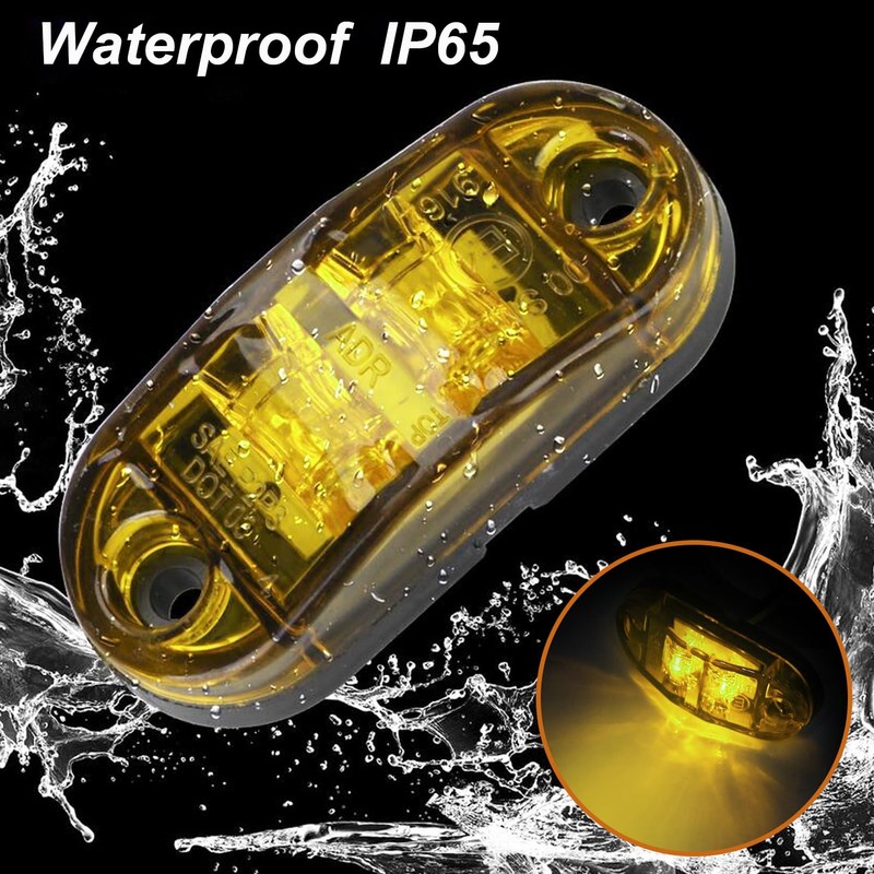Tnisesm 6Pcs 2.5 Inch LED Trailer Lights 2 Diode Waterproof