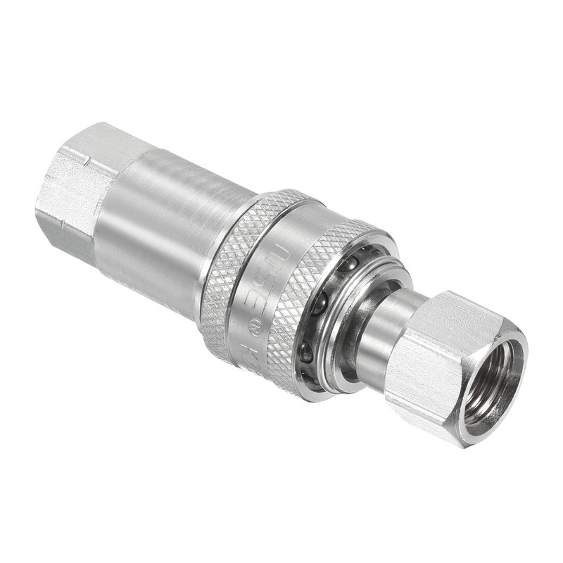PATIKIL 1 Set Hydraulic Quick Coupling Carbon Steel M14 x