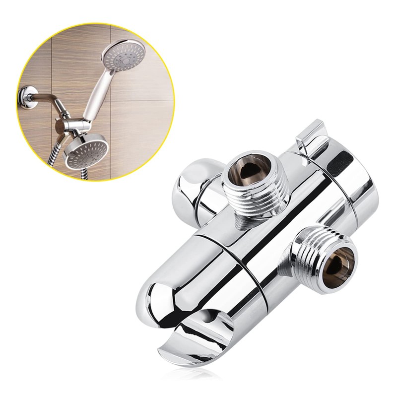 SEAFRONT 3 Way Shower Head Diverter Valve Adjustable Showerhead Bracket