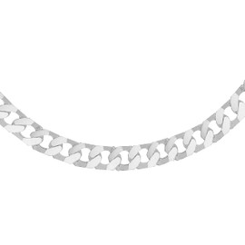 Tuscany Silver Men's Sterling Silver 5mm Flat Square-Link Curb Chain 51cm/20'