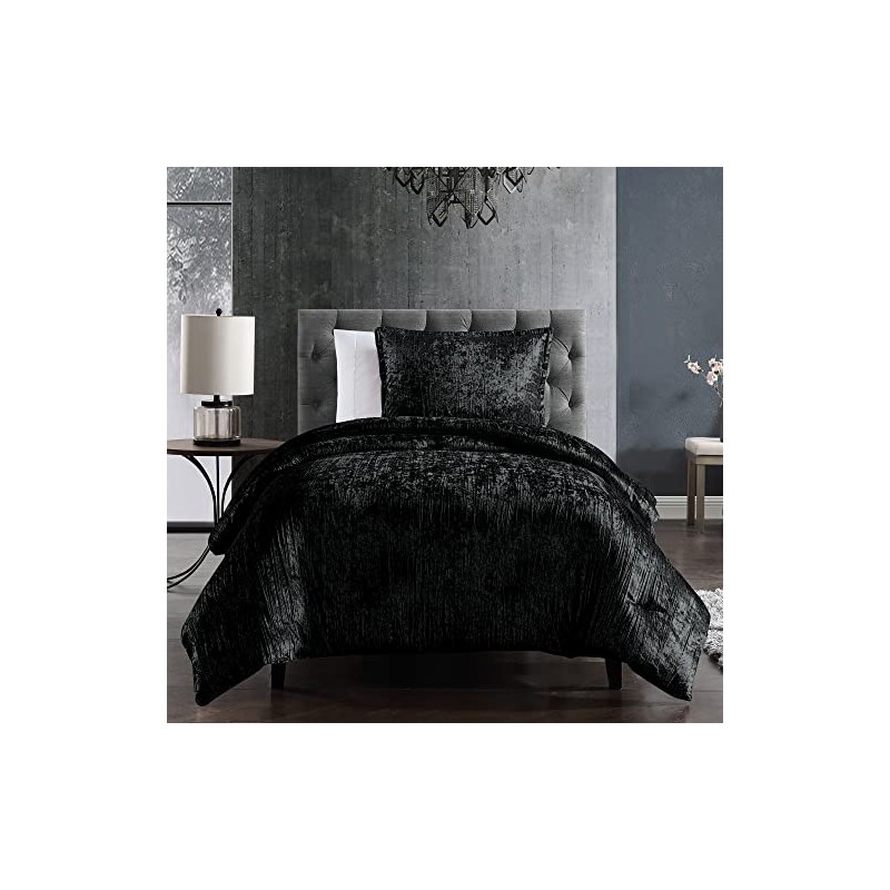 Riverbrook Home Turin Comforter Set, Twin, Black, 2-Piece Set