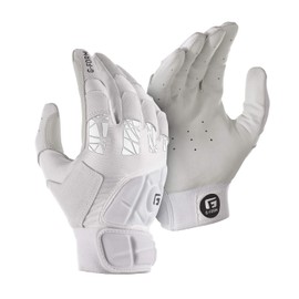 G-Form Pure Contact Baseball Batting Gloves - Leather Baseball Gloves for Athletes - White, Adult Small