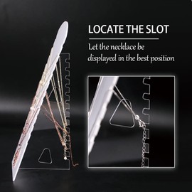 Coward 2Pcs/Set Acrylic Jewelry Holder, Necklace Display Stand For Show, Necklaces Rack For Selling(Acrylic White)