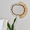 Main + Mesa Oval Modern Boho Metal and Cane Framed