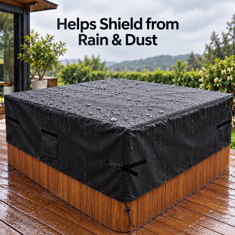 210D Oxford Square Hot Tub Cover, 78.7 x 78.7 x