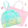 Beach Toys Beach Bag Tote with Drawstring, Mesh Bag Travel