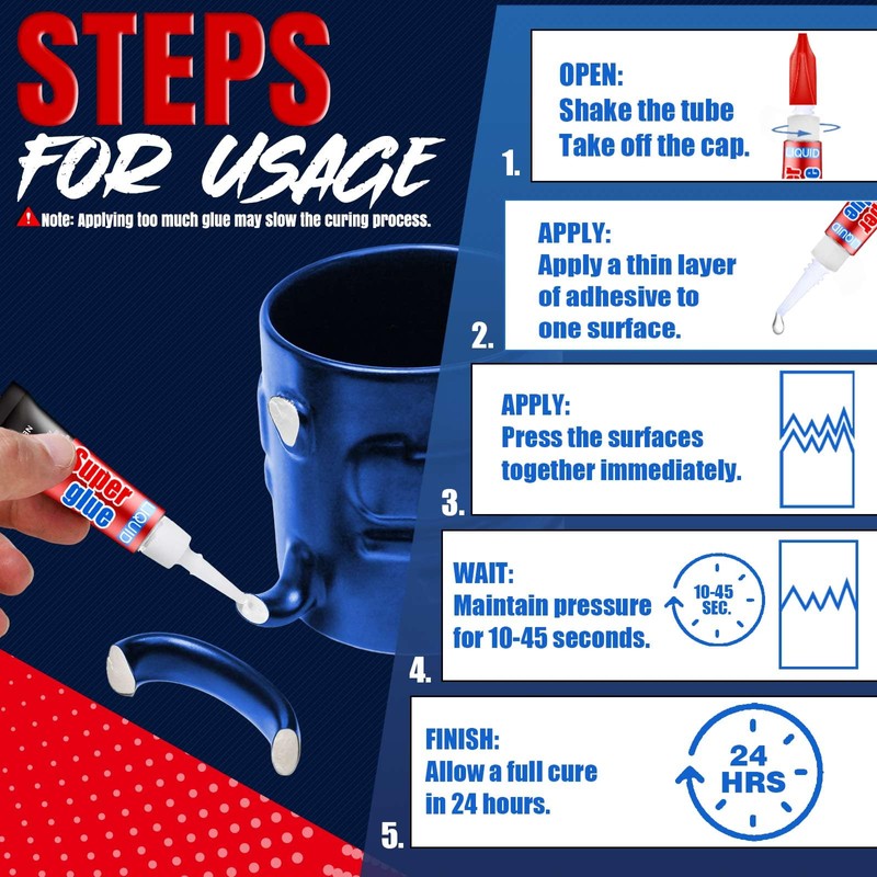 3 Gram (Pack of 24) Single Use Super Glue Liquid,