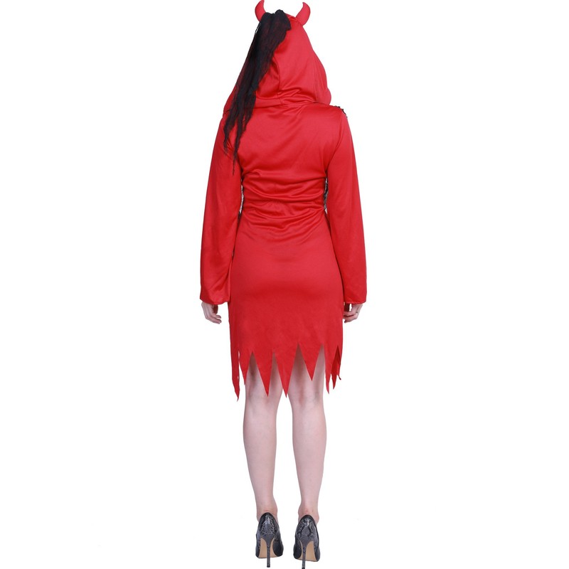 EraSpooky - Disfraz de diablo rojo para mujer, Rojo -,